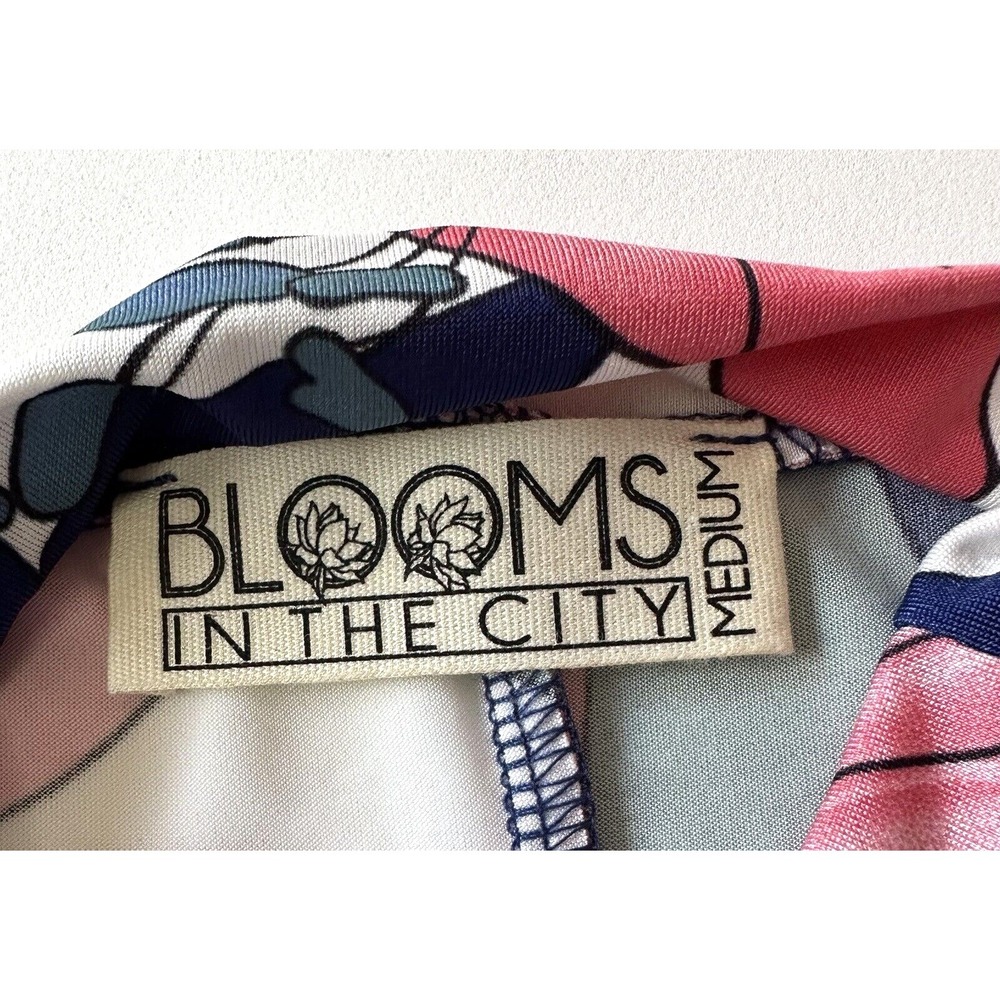 Blooms In The City Dress Women's M Floral Hi Low Stretch Lightweight Made In USA - Picture 5 of 8